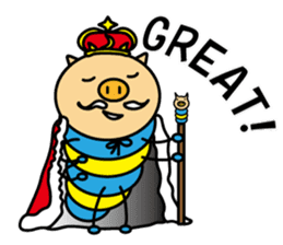 Piggy-Caterpillar, English version sticker #7051321