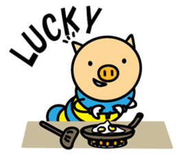 Piggy-Caterpillar, English version sticker #7051323