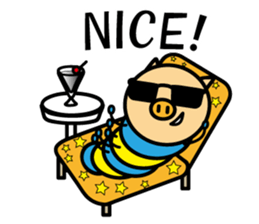 Piggy-Caterpillar, English version sticker #7051326