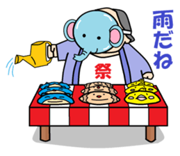 otaku in mask booth from festibal sticker #7052348