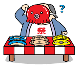 otaku in mask booth from festibal sticker #7052357