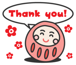 English daruma doll sticker #7052894