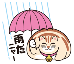 Cute fat cat "TORA" sticker #7053184