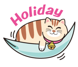 Cute fat cat "TORA" sticker #7053185