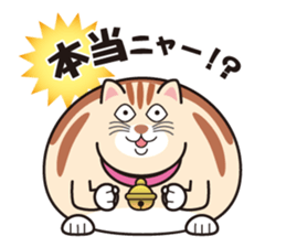 Cute fat cat "TORA" sticker #7053187