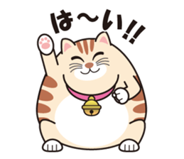 Cute fat cat "TORA" sticker #7053188