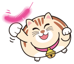 Cute fat cat "TORA" sticker #7053194