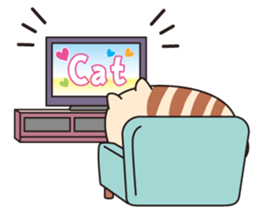 Cute fat cat "TORA" sticker #7053195