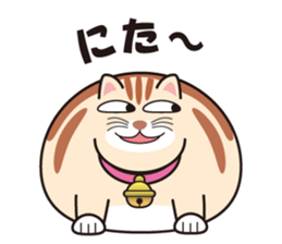 Cute fat cat "TORA" sticker #7053203