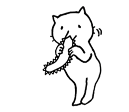 Free time cat sticker #7053259