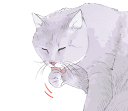 Colored pencil Cat sticker 2 sticker #7053378