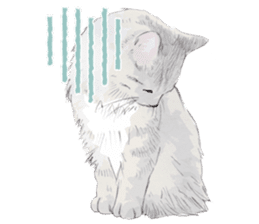 Colored pencil Cat sticker 2 sticker #7053380