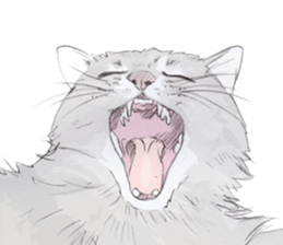 Colored pencil Cat sticker 2 sticker #7053381