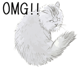 Colored pencil Cat sticker 2 sticker #7053388