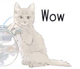 Colored pencil Cat sticker 2 sticker #7053401