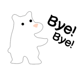 Here comes a white bear(polar bear). sticker #7054034
