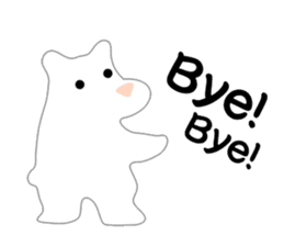 Here comes a white bear(polar bear). sticker #7054034