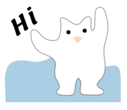 Here comes a white bear(polar bear). sticker #7054044