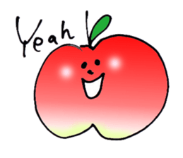 yuru apple sticker #7055128