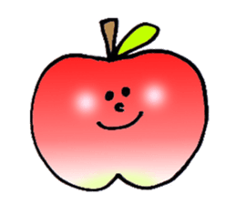 yuru apple sticker #7055129