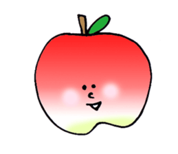 yuru apple sticker #7055131