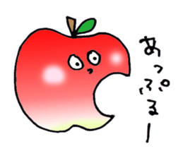 yuru apple sticker #7055133
