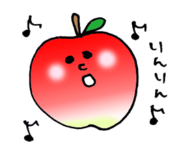 yuru apple sticker #7055134