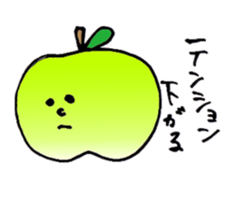 yuru apple sticker #7055137