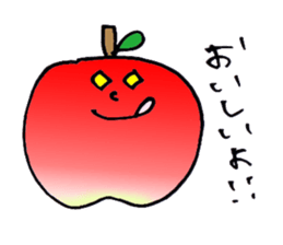 yuru apple sticker #7055140