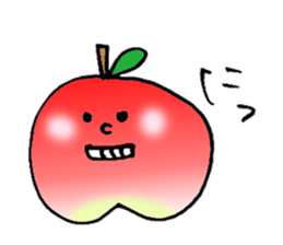 yuru apple sticker #7055145