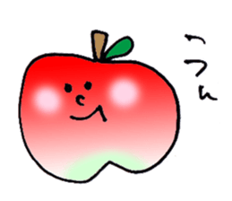 yuru apple sticker #7055146
