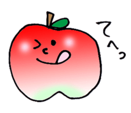 yuru apple sticker #7055147