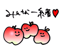 yuru apple sticker #7055148