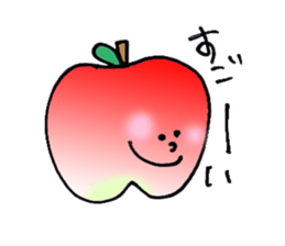 yuru apple sticker #7055150
