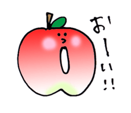 yuru apple sticker #7055153
