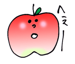 yuru apple sticker #7055155