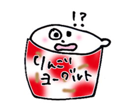 yuru apple sticker #7055156