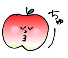 yuru apple sticker #7055158