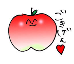 yuru apple sticker #7055159