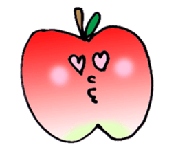 yuru apple sticker #7055160