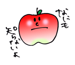 yuru apple sticker #7055164