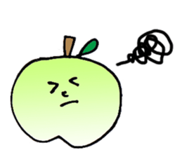 yuru apple sticker #7055166