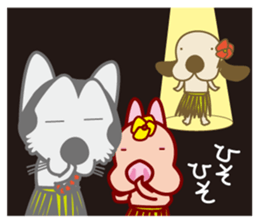 The dog doing the hula sticker #7055733