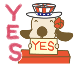 The dog doing the hula sticker #7055748