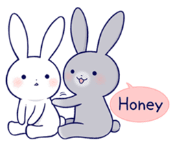 Lovey-dovey rabbit 2 (English) sticker #7056008