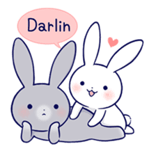 Lovey-dovey rabbit 2 (English) sticker #7056009