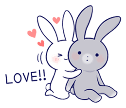 Lovey-dovey rabbit 2 (English) sticker #7056010