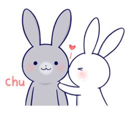 Lovey-dovey rabbit 2 (English) sticker #7056012