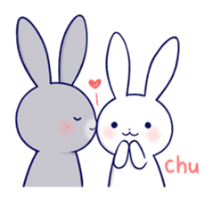 Lovey-dovey rabbit 2 (English) sticker #7056013
