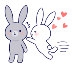 Lovey-dovey rabbit 2 (English) sticker #7056014